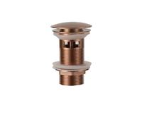 Piletta Click Clack Accessori for rubinetti da bagno con tappo di scarico pop-up for lavabo da bagno in oro rosa spazzolato (Color : Brushed RG with hole)