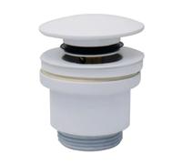Piletta Click Clack in Ottone Bianca con Tappo Vite Centrale 1¼ Idroweb