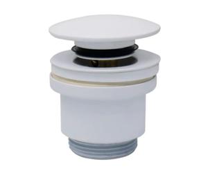 Piletta Click Clack in Ottone Bianca con Tappo Vite Centrale 1¼ Idroweb