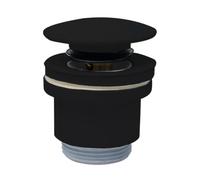 PILETTA CLICK CLACK IN OTTONE NERO CON TAPPO IN CERAMICA NERO OPACO E VITE CE...