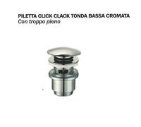 PILETTA CLICK CLACK LAVABO E BIDET CON E SENZA TROPPO PIENO UNIVERSALE 1''1/4