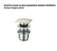 PILETTA CLICK CLACK LAVABO E BIDET CON E SENZA TROPPO PIENO UNIVERSALE 1''1/4