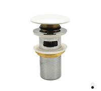 Piletta Click-clack Lavabo "fancy Matt" Con Troppo Pieno - Nero Opaco