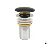 Piletta Click-clack Lavabo "fancy Matt" Senza Troppo Pieno - Nero Opaco