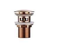 Piletta Click Clack Scolapiatti for lavabo in oro lucido Resistente alla corrosione Facile da pulire Pulsante pop-up for hotel con foro tondo(Rose Gold-1)