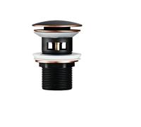 Piletta Click Clack Scolapiatti for lavabo in oro lucido Resistente alla corrosione Facile da pulire Pulsante pop-up for hotel con foro tondo(ORB-1)