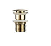 Piletta Click Clack Scolapiatti for lavabo in oro lucido Resistente alla corrosione Facile da pulire Pulsante pop-up for hotel con foro tondo(Brushed Gold-2)