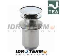 PILETTA CLICK CLACK UNIVERSALE IN OTTONE CROMATO CON E SENZA TROPPO PIENO 1''1/4