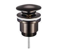 Piletta di scarico click-clack modello tondo universale gun metal Tecom DPCUGM