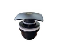 Piletta di scarico Jacuzzi click-clack universale testa quadra per bidet - lavabo nero opaco 1751012JAYO