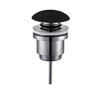 Piletta di scarico universale click clack con e senza troppopieno nero opaco