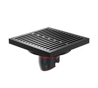 Piletta Doccia A Pavimento Scarico a pavimento in ottone Copri valvola di scarico a strisce Sifone for doccia Scarichi Cucina Bagno Lavanderia Accessori for il bagno(Matt Black)