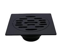 piletta doccia con filtri estraibili Scarico per doccia quadrato per bagno nero, sifone per scarico a pavimento in acciaio inox griglia per capelli con coperchio rotondo piletta quadrata a pavimento