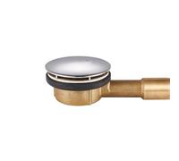 Piletta doccia Low Round in ottone cromato Ø 90 mm | Tecom