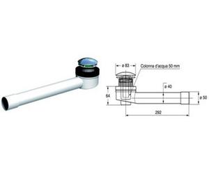 PILETTA DOCCIA NAUTILUS BONOMINI 5780CR80B0 ALLUNGATA CROMATA