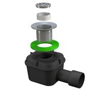 Bonomini Piletta scarico sifonata Splash 5480CR80B9 per piatto doccia Nero/Cromato