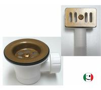 PILETTA GATTINARA PER LAVELLO ACCIAIO T. PIENO RETTANGOLARE BRONZATO - BRONZO