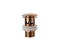 Piletta Lavabo Bagno Accessori for rubinetti da bagno con tappo di scarico pop-up for lavabo da bagno in oro rosa spazzolato Piletta per Scarico Lavabo(Rose gold with hole)