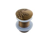 Piletta Lavabo Bagno Scarico pop-up for lavabo da bagno Tappo di scarico intagliato in ottone antico Clic-clac Waterlet Vanity Lavello Scarico rifiuti Piletta per Scarico Lavabo(ZR2023-7)