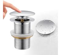 Piletta Lavabo Bagno, Tappo Lavandino Bagno Pop Up Scarico Lavello Doccia Vasca Universale Cromata Sistema Click-Clack