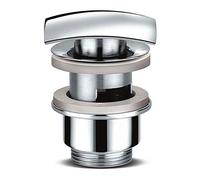 Piletta lavabo click-clack tappo quadro con troppo pieno 1" 1/4