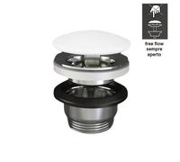 PILETTA LAVABO FEELING SENZA TROPPO PIENO Tappo Nero Opaco Pilette Ottone