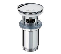 Piletta lavabo Quick clac in Ottone cromato con troppo pieno Ottone cromato