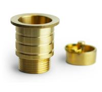 Piletta per Fontana da Giardino da 3/4" in Ottone Lucido con Tappo