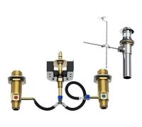 Piletta per lavabo in ottone massiccio con meccanismo di sollevamento, progettato per applicazioni in stile americano in bagno