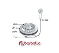 PILETTA PER LAVELLO ACCIAO INOX SENZA TROPPO PIENO 5133.505.6