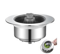 Piletta per lavello da cucina, tappo per lavello da cucina anti-odore a cestino e manico liscio, universale | filtro rimovibile per bagno o cucina previene i tappi e