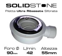 Piletta ribassata in PVC per piatto doccia slim - Foro da 90 mm