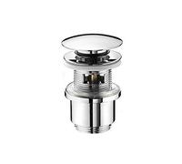 Piletta scarico click clack lavabo con troppo pieno universale 1 1/4 cromata