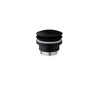 Piletta Scarico Click Clack Senza Troppo Pieno Universale 1"1/4 Nero Opaco
