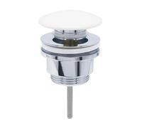 Piletta scarico per lavabo e bidet click clack pop up universale tappo ceramica