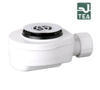 Piletta sifonata in PP con griglia in ottone cromato per piatto doccia con foro