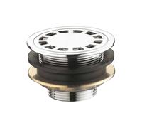 PILETTA SIFONATA PER PIATTO DOCCIA ""EXPORT"" IN OTTONE 1""1/4 x Ø73 mm