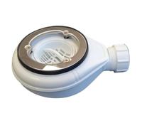 Piletta Sifonata per Piatto Doccia Foro 90 mm Piatta, Valvola di scarico orizzontale