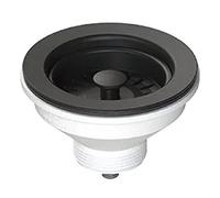 Piletta tappo cestello antracite lavello acciaio d114 x 54mm senza troppo pieno 1 1/2 L.B. Plast D550-AN