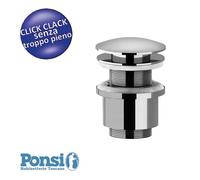 Piletta Click Clack 1"1/4 per Lavobo o Bidet Tonda con Troppo Pieno