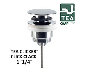 Piletta universale D.63 x 1″ 1/4 ottone cromato Clicker lavabo e bidet Omp Tea