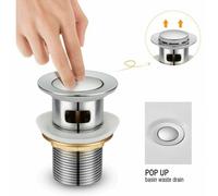 PILETTA UNIVERSALE MISCELATORE LAVABO BIDE CLICK CLACK TAPPO VASCA DIAM 60