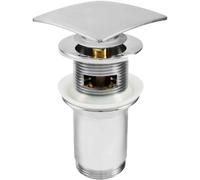 Piletta universale quadrata Click-Clack per lavabo e bidet metallo cromo Cromo