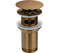 Piletta universale tonda Click-Clack per lavabo e bidet bronzo spazzolato Bronzo spazzolato