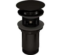 Piletta universale tonda Click-Clack per lavabo e bidet nera Nero