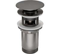 Piletta universale tonda Click-Clack per lavabo e bidet titanio Titanio