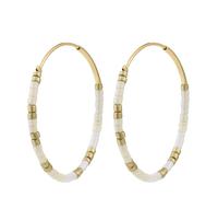 Pilgrim - Alison - Orecchini a cerchio placcati oro-Bianco One Size