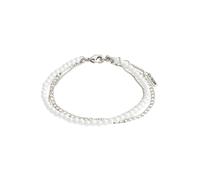 Pilgrim Braccialetto 'BAKER' argento / bianco perla Donna Pilgrim One Size