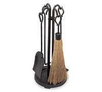 Pilgrim Fireside Distributors sollevato focolare Stufa a Legna Set di Attrezzi in Finitura Opaca Nero