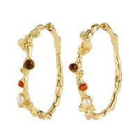 Pilgrim - Iris - Orecchini a cerchio placcati in oro-Multicolore One Size